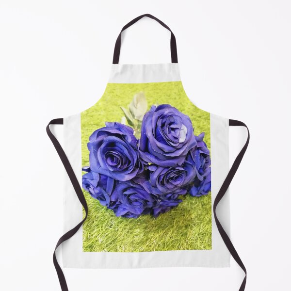 Item preview, Blue roses on green surface photo designed and sold by Nature Nblossom.