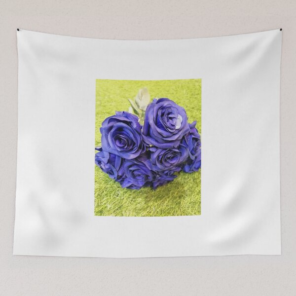 Item preview, Blue roses   on green surface photo  designed and sold by Nature  Nblossom.