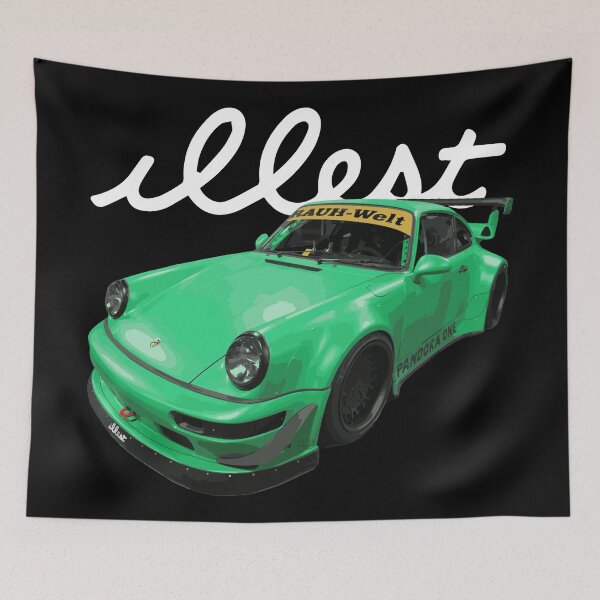 Item preview, STREET WEAR ILL RWB 964 TURBO high performance sports car German automobile LIZARD GREEN designed and sold by cowtownCOWBOY.