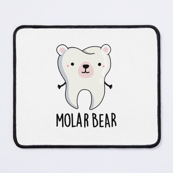 Item preview, Molar Bear Funny Tooth Puns  designed and sold by punnybone.