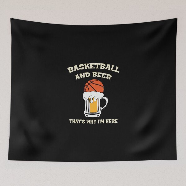 Item preview, Basketball and Beer Thats Why I am Here Play Basket Ball Player Classic Gift Premium Apparel Funny Holiday Xmas designed and sold by DesignByHeartUK.