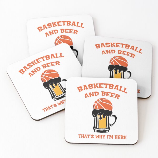 Item preview, Basketball and Beer Thats Why I am Here Play Basket Ball Player Classic Gift Premium Apparel Funny Holiday Xmas designed and sold by DesignByHeartUK.