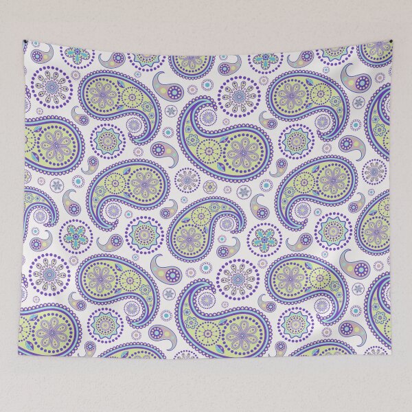 Item preview, Blue and Purple Boho Paisley, Persian Paisley designed and sold by antevasinart.