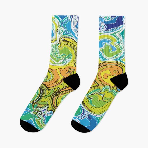Item preview, Fluid Art, Pouring art design, Blue Green Yellow Abstract, liquid art designed and sold by Thilaniz.