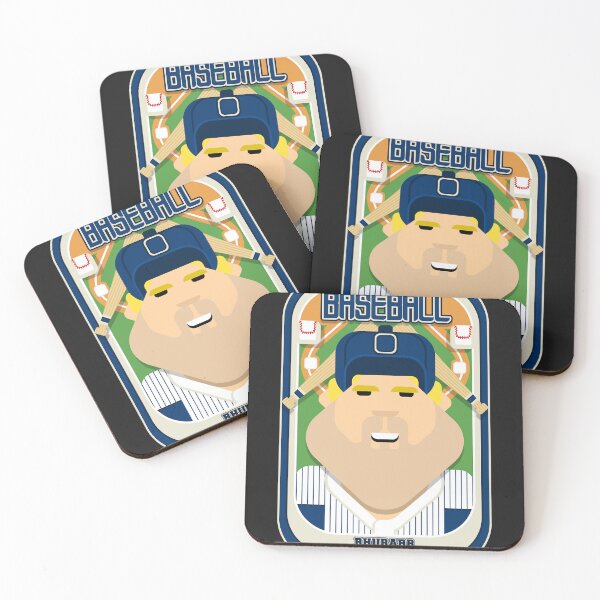 Item preview, Baseball blue pinstripes rhubarb pitchbatter sven version designed and sold by SamanthaHohler.