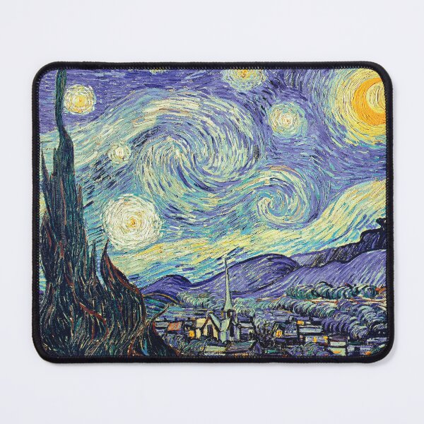 Aperçu de l'œuvre  Vincent van Gogh La nuit étoilée en acier inoxydable créée et vendue par OldTimeArt.