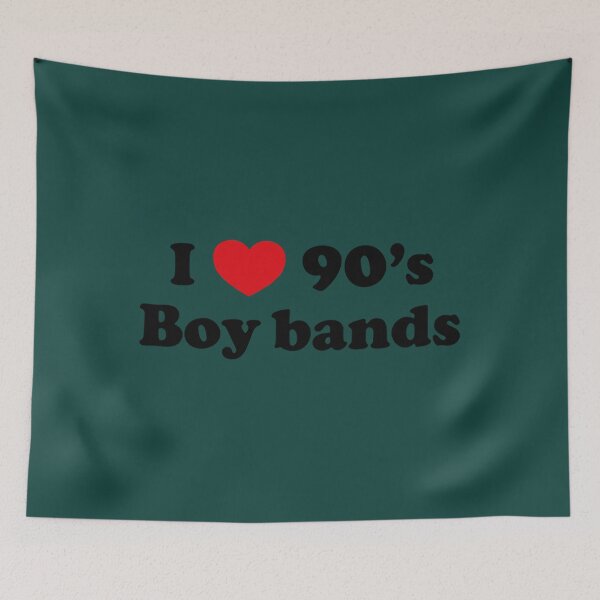 Item preview, I love 90&x27;s Boy bands black red   designed and sold by KaAnsDesigns99.