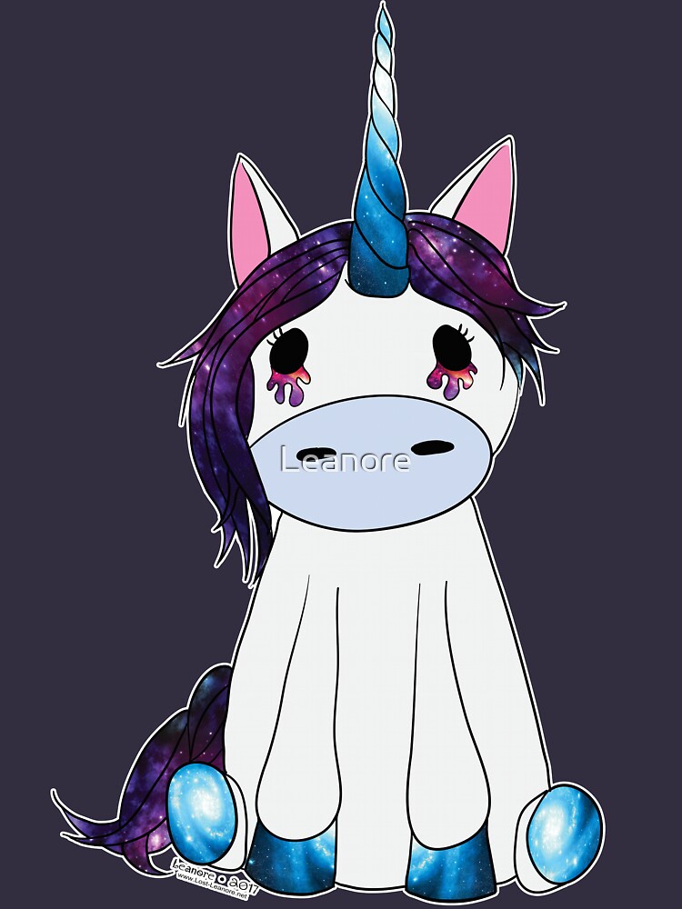 Creepy & Cute Galaxy Unicorn by Leanore
