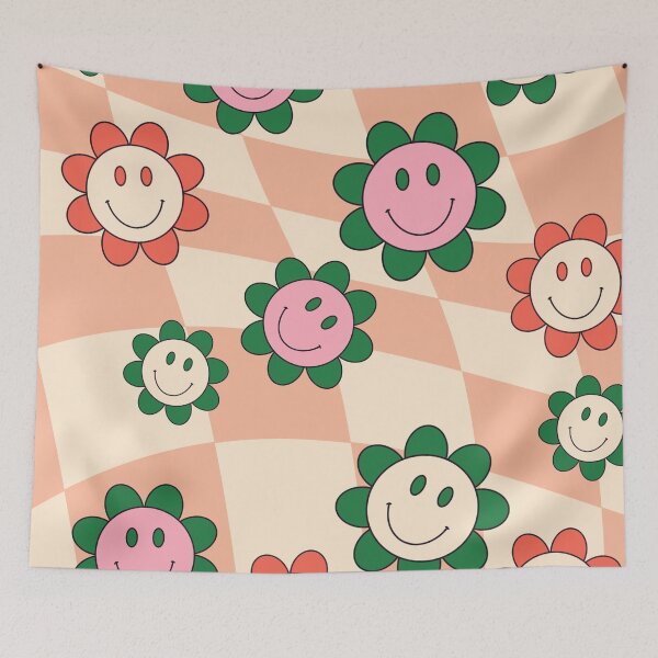 Item preview, Peach Happy Face Flowers designed and sold by MaiZephyr.
