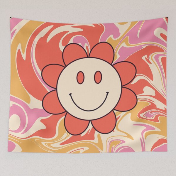 Item preview, Psychedelic Trippy 60s Happy Face designed and sold by MaiZephyr.