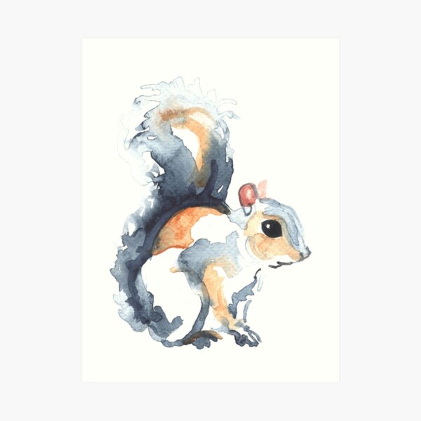 Grey Squirrel Art Print