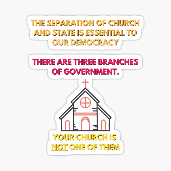 Item preview, Separation Of Church And State Original Design Sticker | Church State Separation Tee designed and sold by sugarcube1999.