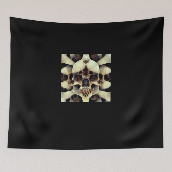 Aperçu de l'œuvre Crâne Fractal 2 Bones Motif De Conception Esthétique Psychédélique E créée et vendue par peggslatouru.