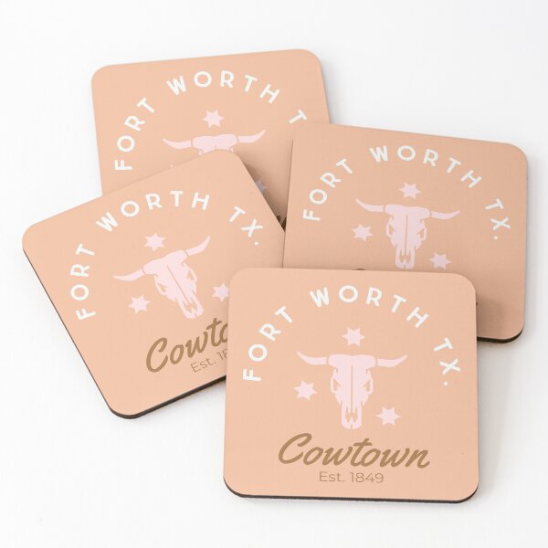 Item preview, Fort Worth Texas Cowtown Skull - baby pink designed and sold by AshTreeCrtvCo.