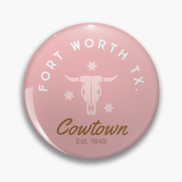 Item preview, Fort Worth Texas Cowtown Skull - baby pink designed and sold by AshTreeCrtvCo.