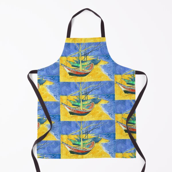 Item preview, Vincent van Gogh Boats at Saintes-Marie watercol designed and sold by OldTimeArt.