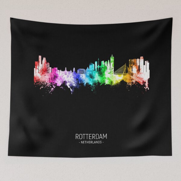 Item preview, Rotterdam The Netherlands Skyline designed and sold by ArtPrints.