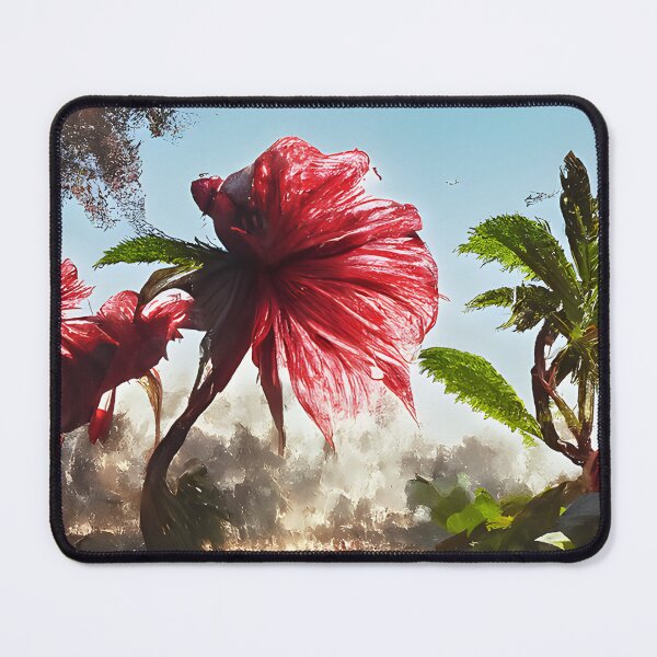 Item preview, Hibiscus flowers in tropical setting designed and sold by fizzribbit.