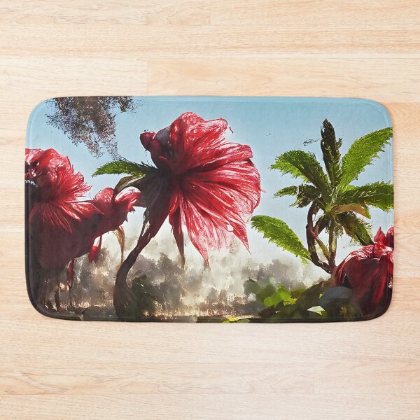 Item preview, Hibiscus flowers in tropical setting  designed and sold by fizzribbit.