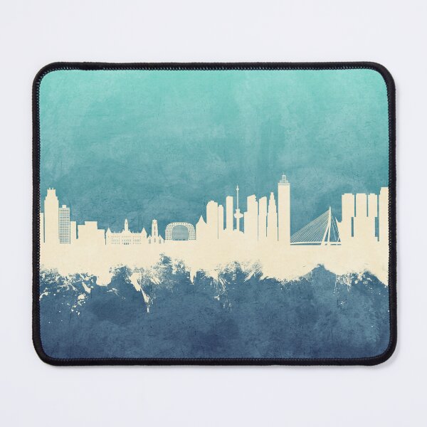 Item preview, Rotterdam The Netherlands Skyline designed and sold by ArtPrints.