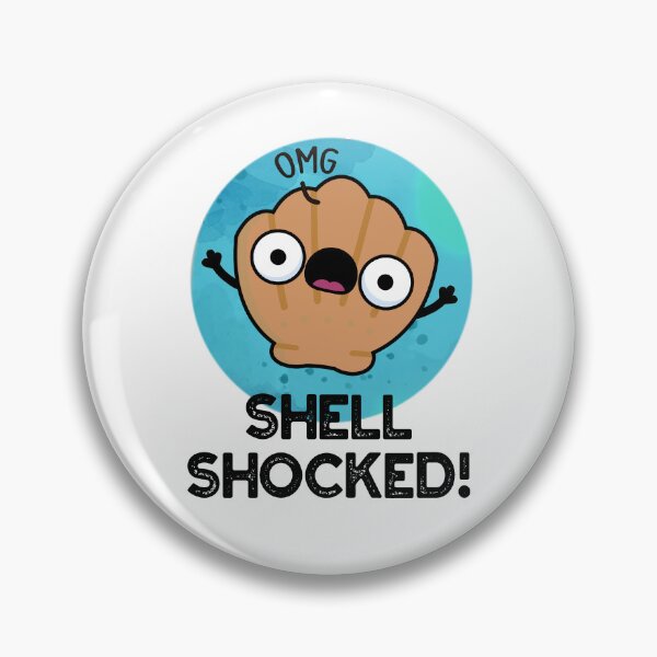 Item preview, Shell Shocked Funny Seashell Puns  designed and sold by punnybone.