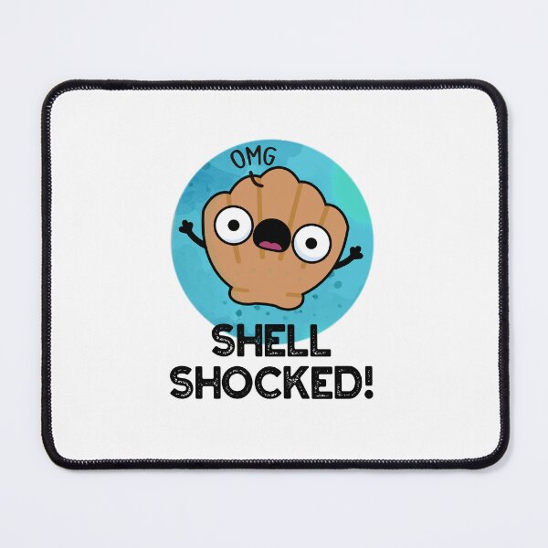 Item preview, Shell Shocked Funny Seashell Puns  designed and sold by punnybone.