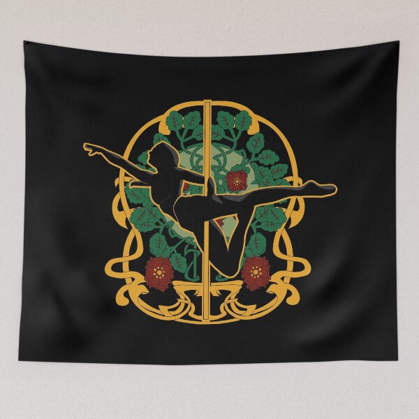 Item preview, Art Pole Dancing Nouveau Gold designed and sold by MyThingNow.