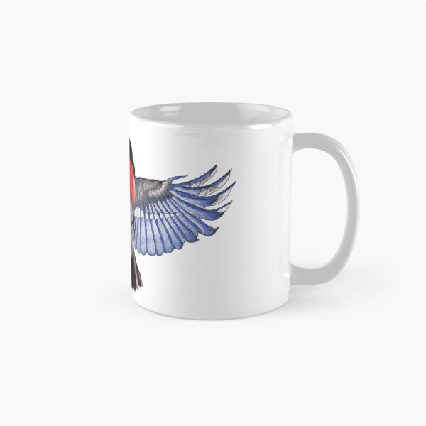 Item preview, Mr Scarlet Robin in flight designed and sold by DingbatDesigns.