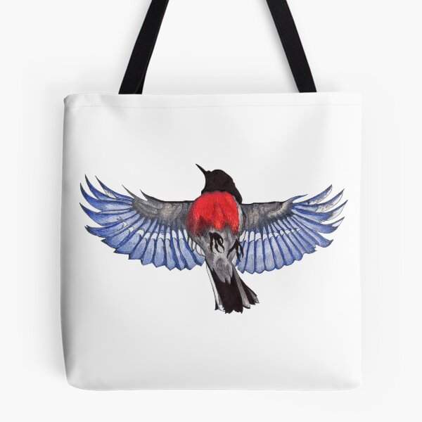 Item preview, Mr Scarlet Robin in flight designed and sold by DingbatDesigns.