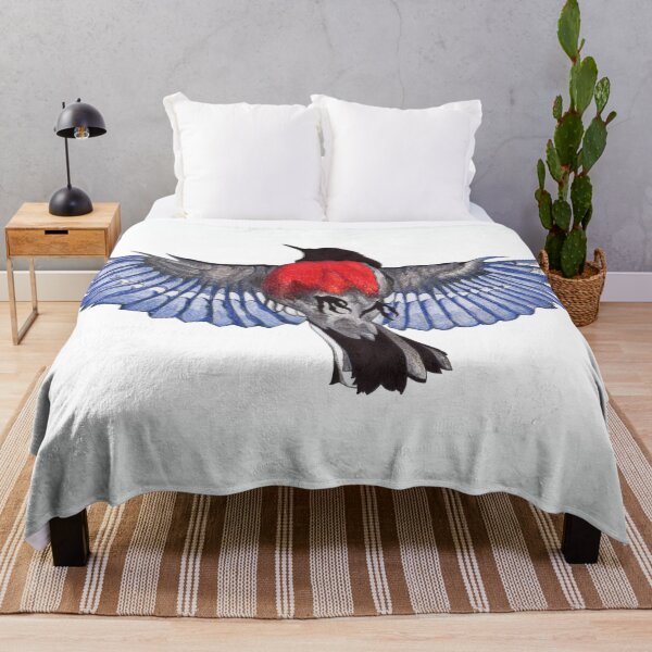 Item preview, Mr Scarlet Robin in flight designed and sold by DingbatDesigns.