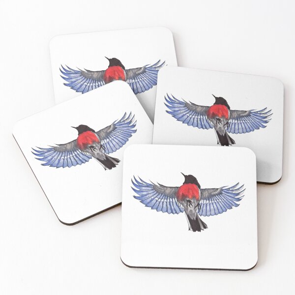 Item preview, Mr Scarlet Robin in flight designed and sold by DingbatDesigns.