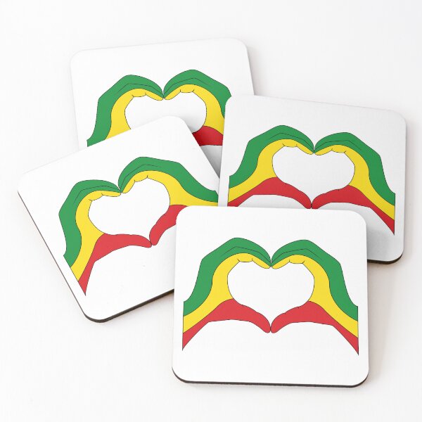 Item preview, Rasta Heart Hands Reggae Colors designed and sold by designandclouds.