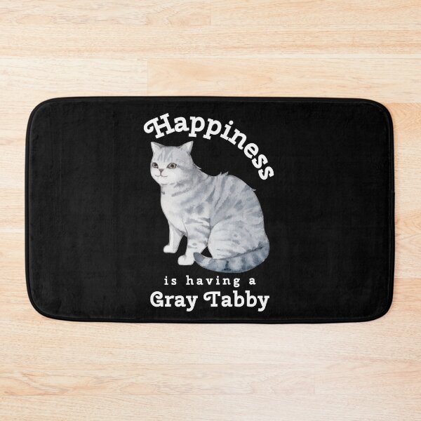 Item preview, Happiness Is A Gray Tabby designed and sold by KathteeDesign.