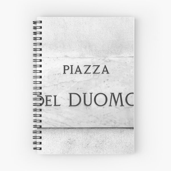 Item preview, Cathedral Square in Milan - Street Sign in Black and White designed and sold by CarolinaReina.