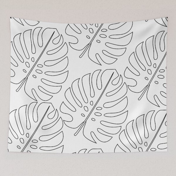 Item preview, Minimalistic Monstera Leaves Pattern designed and sold by GraphicsClub.