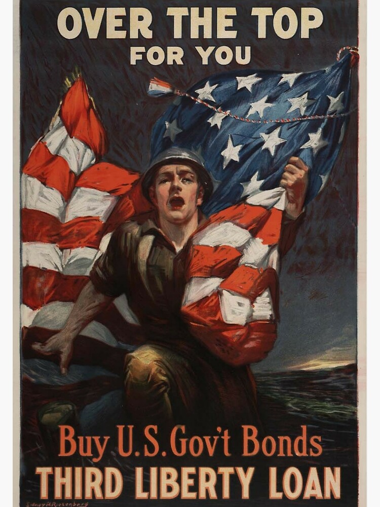 Ww1 Propaganda Poster Patriotic U S Government Bonds Design