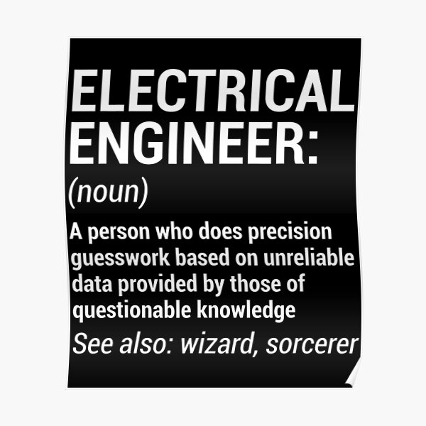 "Electrical Engineer Definition Engineering" Poster for Sale by ConanMklia Redbubble