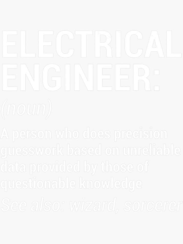 "Electrical Engineer Definition Engineering" Sticker for Sale by