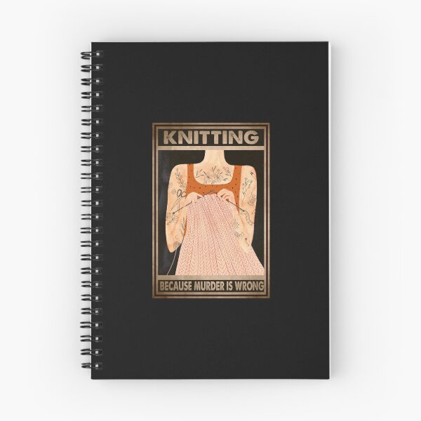 Item preview, Knitting Because Murder Is Wrong, Knitting, Knitting Lover Gift designed and sold by souserlica.