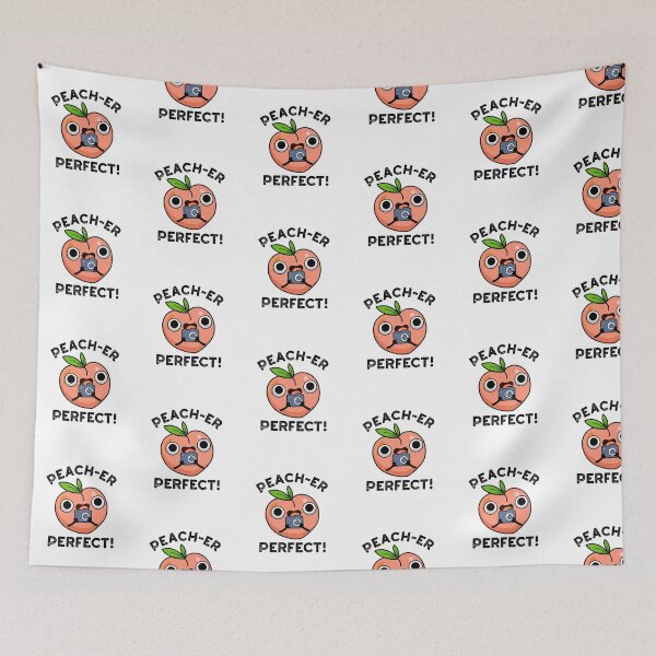 Item preview, Peach-er Perfect Cute Peach Pun designed and sold by punnybone.