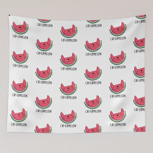 Item preview, Cat-ermelon Cute Cat Watermelon Pun designed and sold by punnybone.