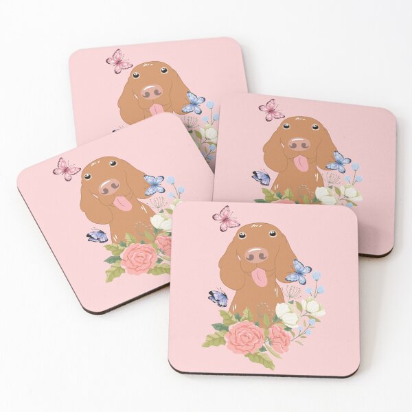 Item preview, Cute Vizsla and Flowers 1 designed and sold by Lulupainting.
