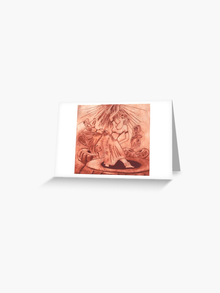 Thumbnail 1 of 2, Greeting Card, Call Of The Oriental Beat designed and sold by Lotusflower.