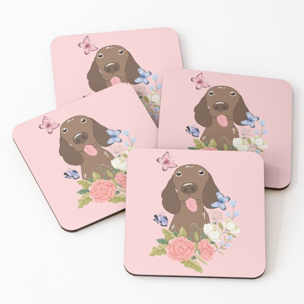 Item preview, Cute Vizsla and Flowers 2 designed and sold by Lulupainting.