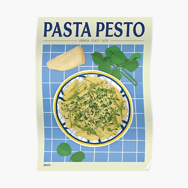 The Pasta Pesto Genoa 1870 Poster