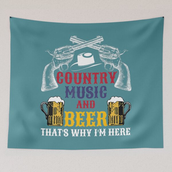 Item preview, Country Music And Beer That's Why I'm Here Vintage designed and sold by ZinEio.
