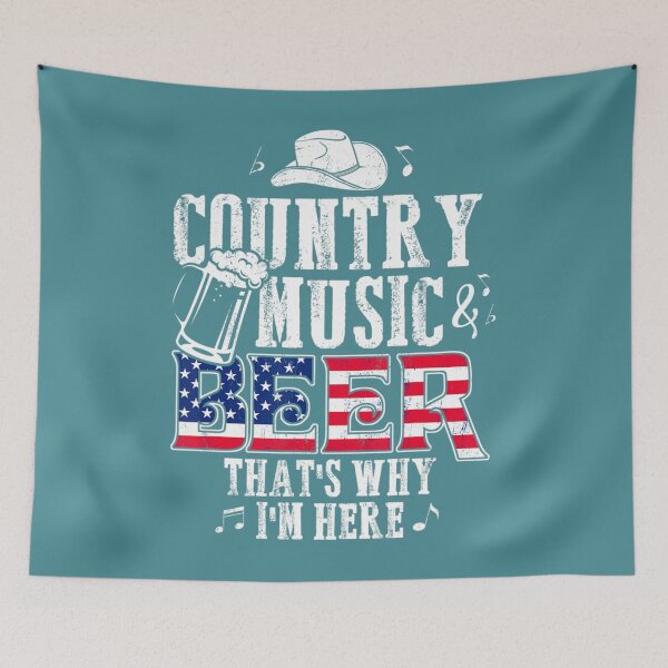 Item preview, Country Music And Beer That's Why I'm Here designed and sold by ZinEio.