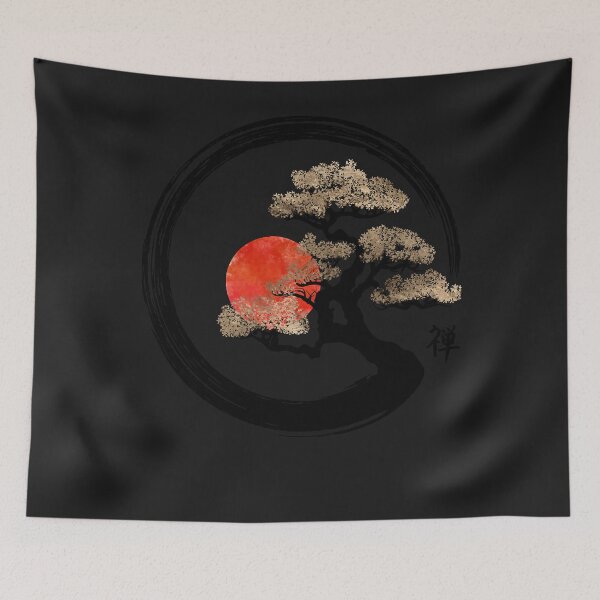 Item preview, Enso circle and bonsai tree on canvas designed and sold by IreneParson41.