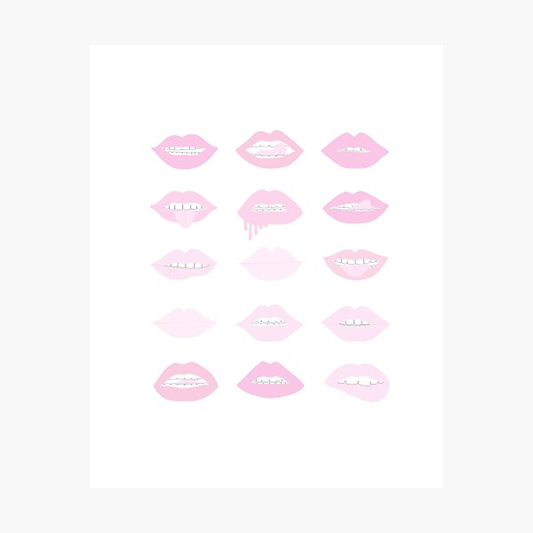 Item preview, pink and blush lipstick lips designed and sold by anneamanda.