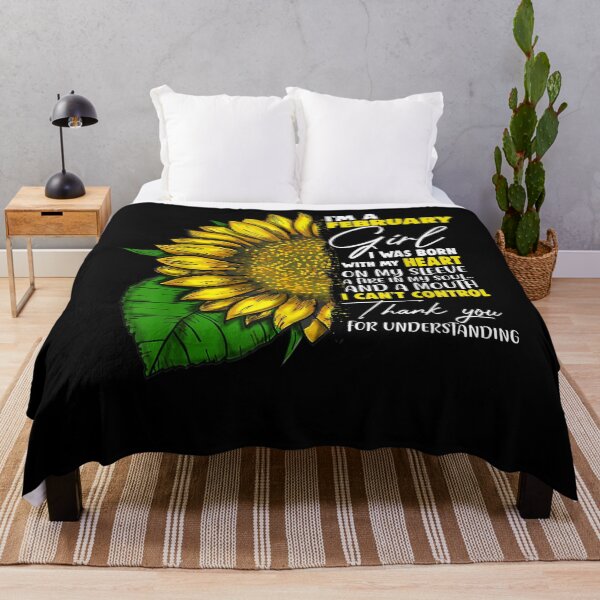 Item preview, I'm a February Girl Sunflower Born in February Birthday girl designed and sold by LikesConnie.